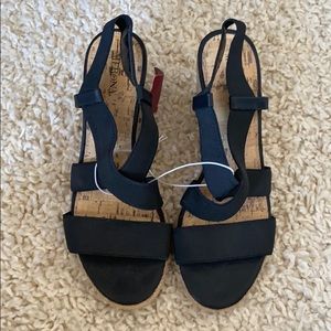 Never Worn Black Wedge Sandal!
